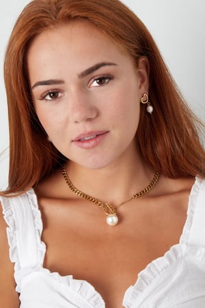 catena a maglie chiusura tonda e perla h5 Immagine2